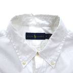 RALPH LAUREN Oxford Button-Down Shirt, XL, White Cotton, Small Pony Embroidery, Made in Sri Lanka