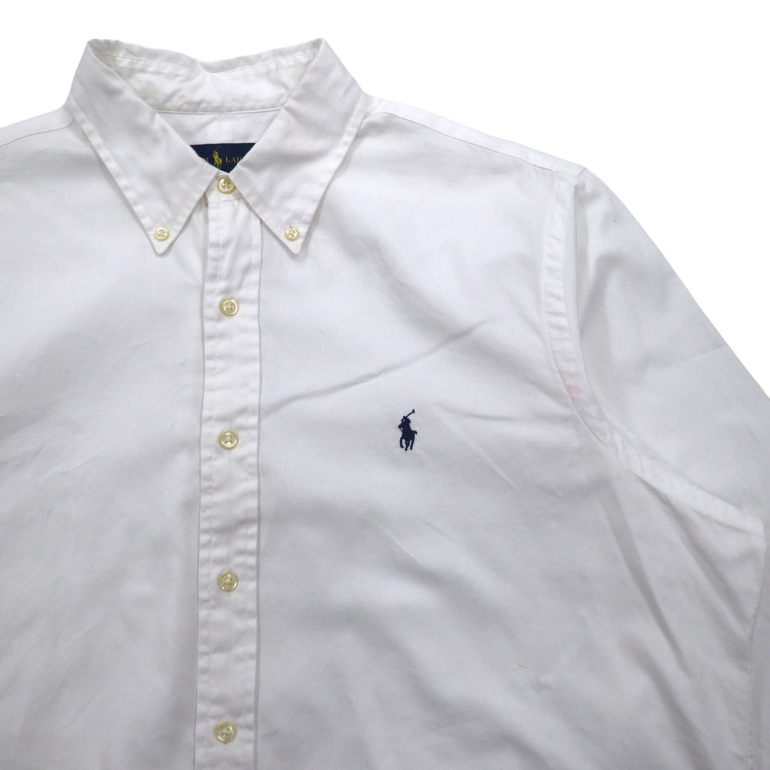 RALPH LAUREN Oxford Button-Down Shirt, XL, White Cotton, Small Pony Embroidery, Made in Sri Lanka