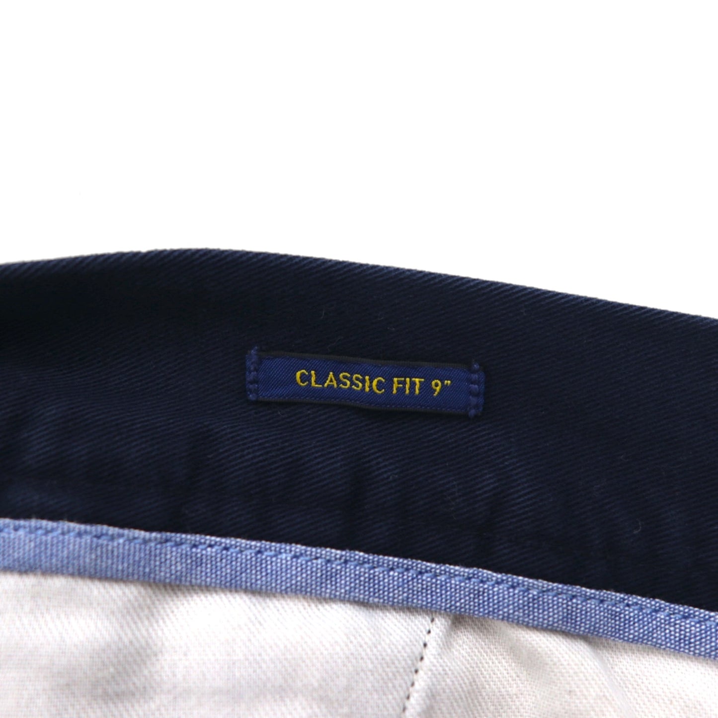 POLO RALPH LAUREN クラシックフィット ショート チノパンツ ハーフパンツ L ネイビー オールオーバーポニー 刺繍