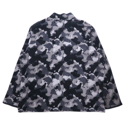 STARTER ハーフジップ フリースジャケット 3XL グレー ブラック カモフラ ポリエステル ビッグサイズ