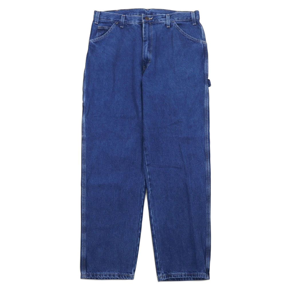 日本然リトテ-古着オンライン-Dickies カーペンター ペインター ジーンズ デニムパンツ 36 ブルー ストーンウォッシュ コットン 14onz ハンマーループ 1993SNB メキシコ製 未使用品-Dickies Carpenter Painter Jeans Denim Pants 36 Blue Stonewash Cotton 14onz Hammer Loop 1993SNB Mexico Made Unused