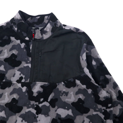STARTER ハーフジップ フリースジャケット 3XL グレー ブラック カモフラ ポリエステル ビッグサイズ