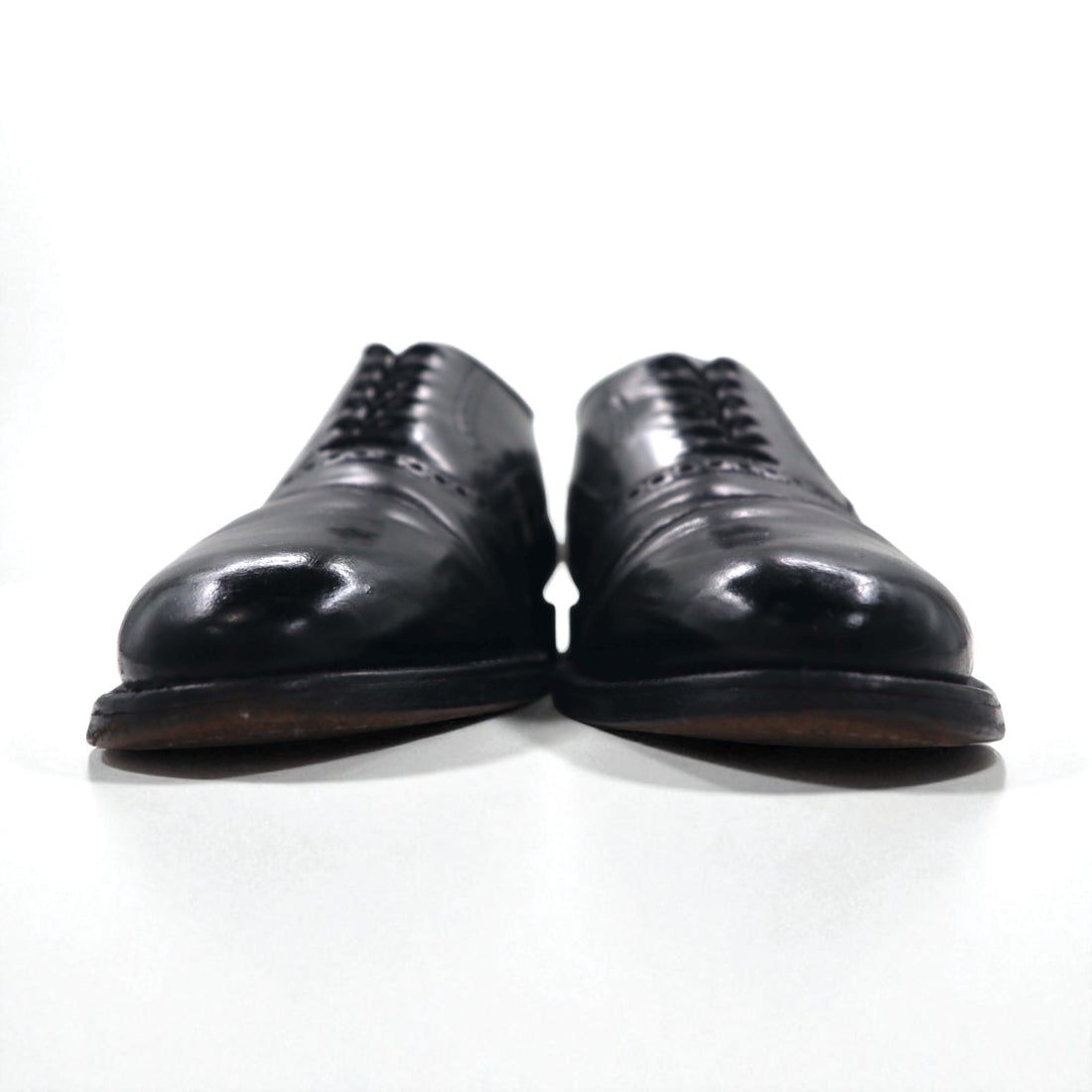 THE JOHNSTON &amp; MURPHY SHOE 1970s USA-Made Saddle Dress Shoes, Size 27-27.5cm, Black Leather