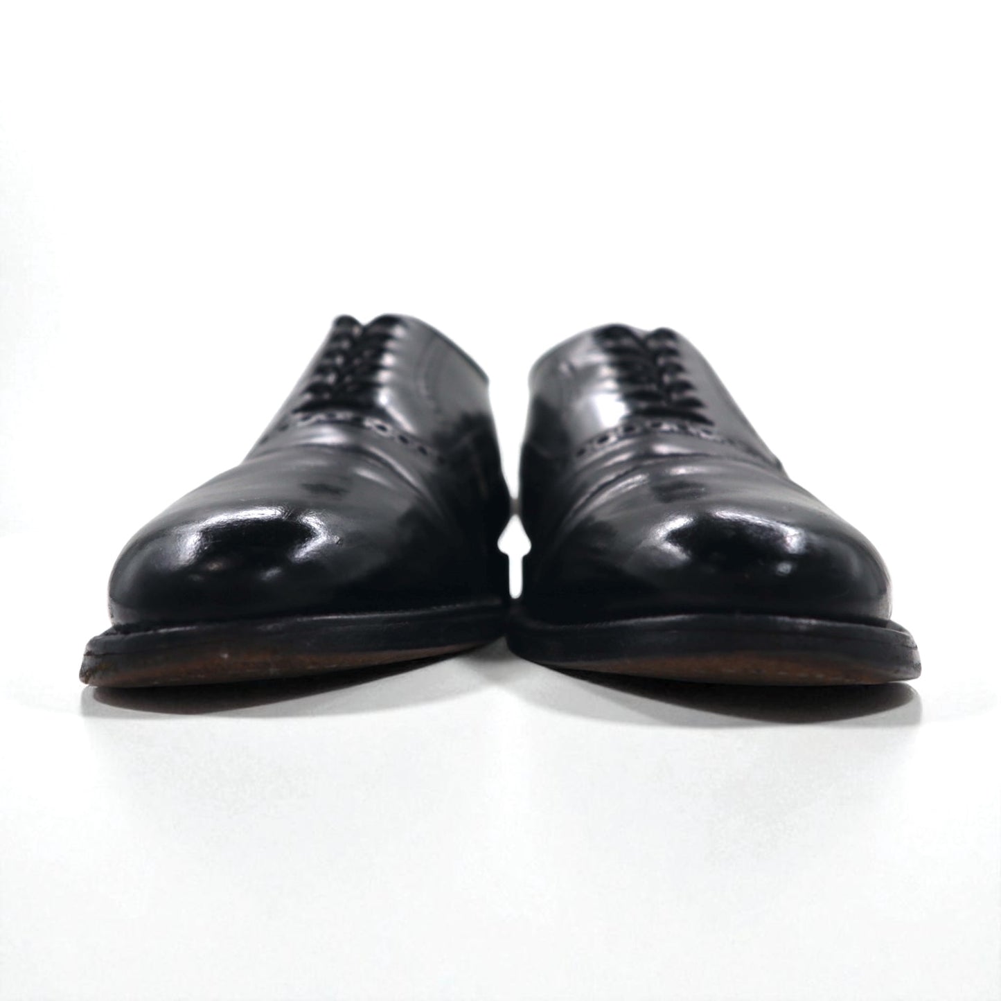 THE JOHNSTON & MURPHY SHOE 70年代 USA製 サドル ドレスシューズ 27-27.5cm ブラック レザー