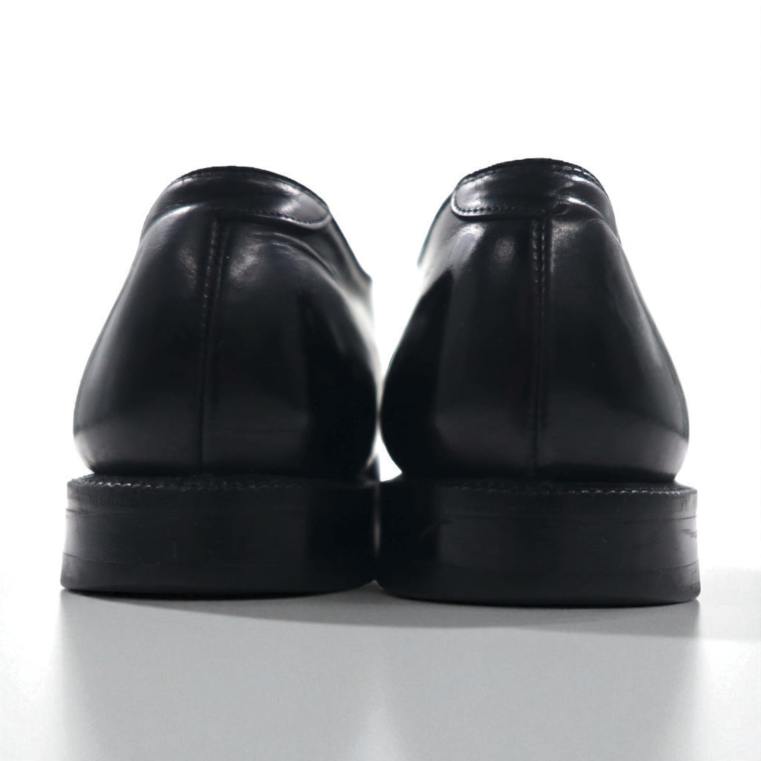 THE JOHNSTON &amp; MURPHY SHOE 1970s USA-Made Saddle Dress Shoes, Size 27-27.5cm, Black Leather