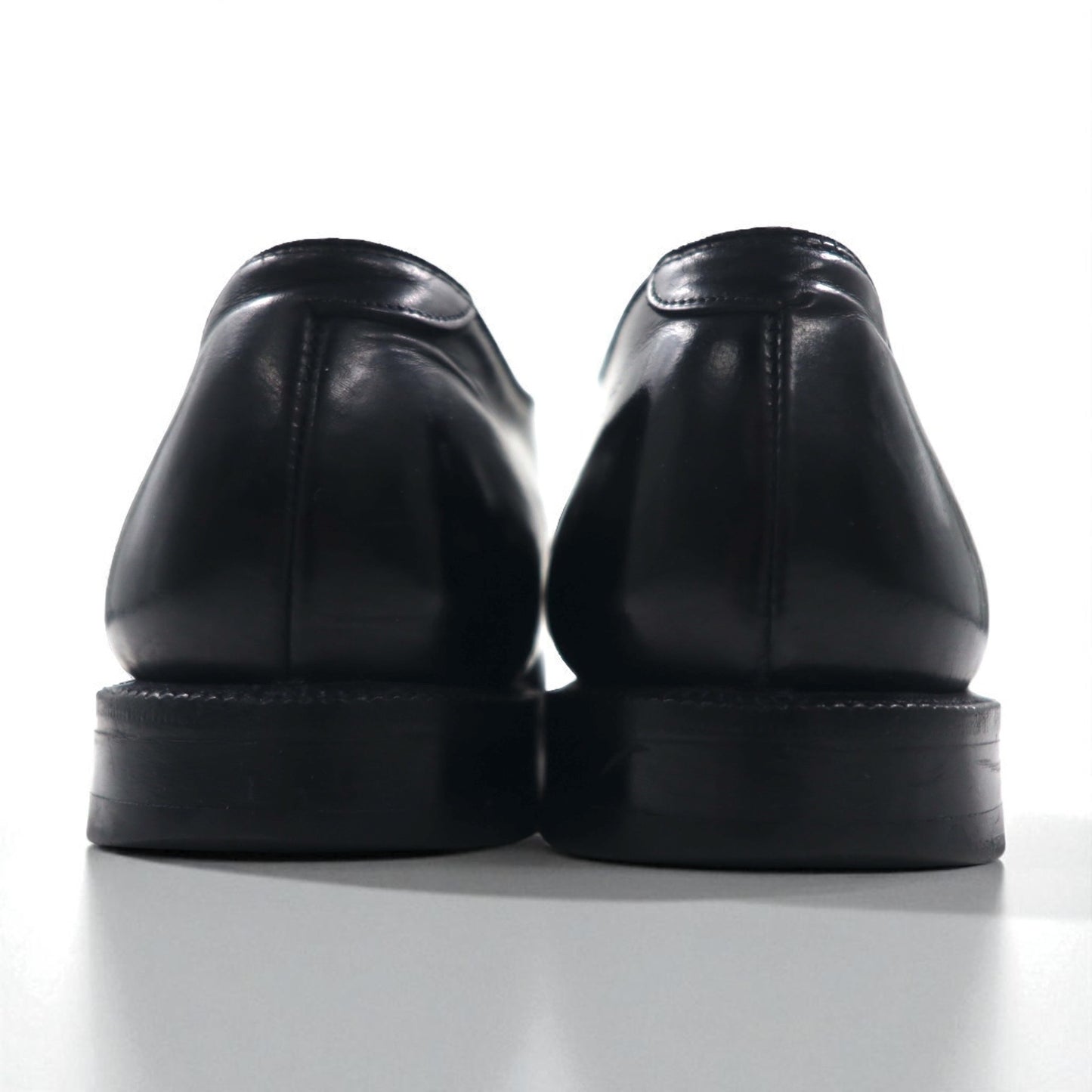 THE JOHNSTON & MURPHY SHOE 70年代 USA製 サドル ドレスシューズ 27-27.5cm ブラック レザー