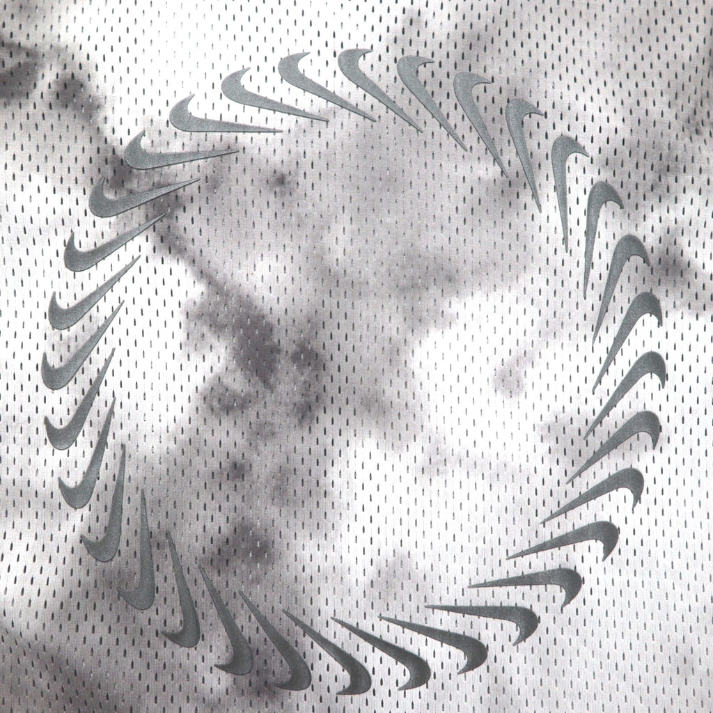 NIKE メッシュ クロップド トップ MESH S/S TOP Tシャツ XL グレー タイダイ ポリエステル CZ9325-084