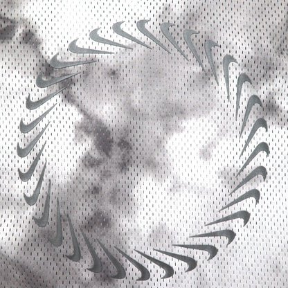 NIKE メッシュ クロップド トップ MESH S/S TOP Tシャツ XL グレー タイダイ ポリエステル CZ9325-084