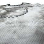 NIKE メッシュ クロップド トップ MESH S/S TOP Tシャツ XL グレー タイダイ ポリエステル CZ9325-084