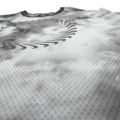 NIKE メッシュ クロップド トップ MESH S/S TOP Tシャツ XL グレー タイダイ ポリエステル CZ9325-084