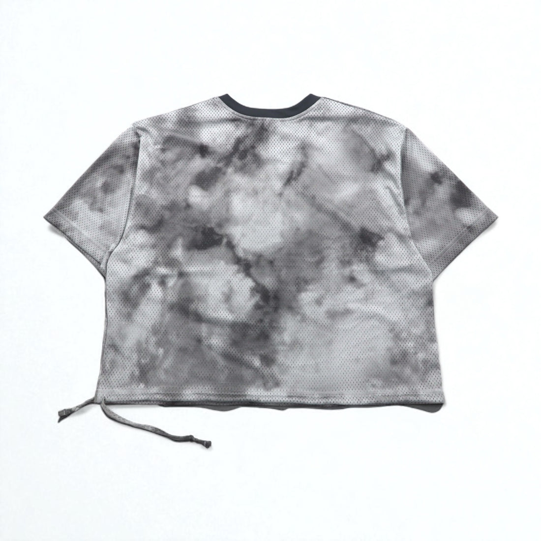 NIKE メッシュ クロップド トップ MESH S/S TOP Tシャツ XL グレー タイダイ ポリエステル CZ9325-084