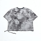 NIKE メッシュ クロップド トップ MESH S/S TOP Tシャツ XL グレー タイダイ ポリエステル CZ9325-084