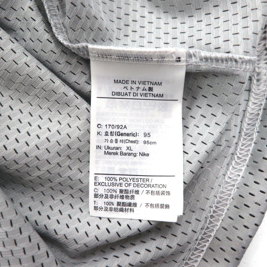 NIKE メッシュ クロップド トップ MESH S/S TOP Tシャツ XL グレー タイダイ ポリエステル CZ9325-084
