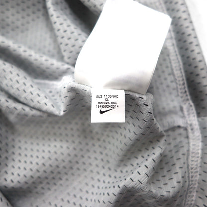 NIKE メッシュ クロップド トップ MESH S/S TOP Tシャツ XL グレー タイダイ ポリエステル CZ9325-084