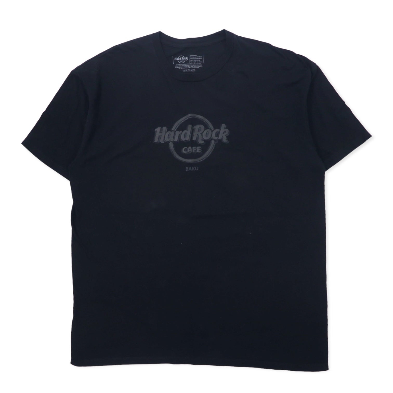 日本然リトテ-古着オンライン-Hard Rock CAFE ロゴプリント Tシャツ XXL ブラック コットン BAKU ビッグサイズ-Hard Rock CAFE Logo Print T-Shirt XXL Black Cotton BAKU Big Size