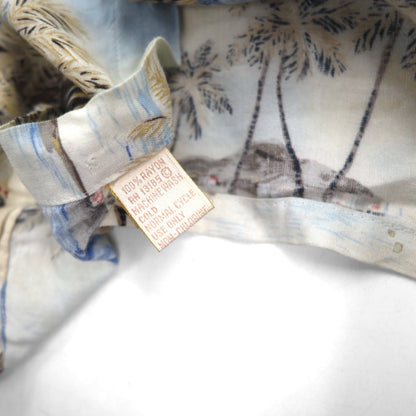 CAMPIA MODA 90年代 ビッグサイズ アロハシャツ L マルチカラー レーヨン 総柄 ビーチ カジノ