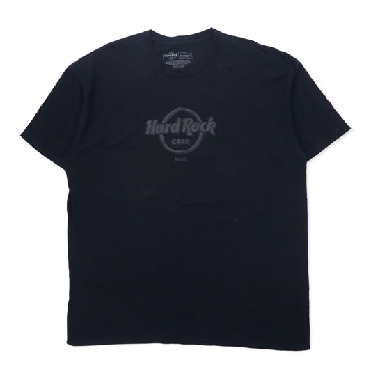 Hard Rock CAFE ロゴプリント Tシャツ XXL ブラック コットン BAKU ビッグサイズ