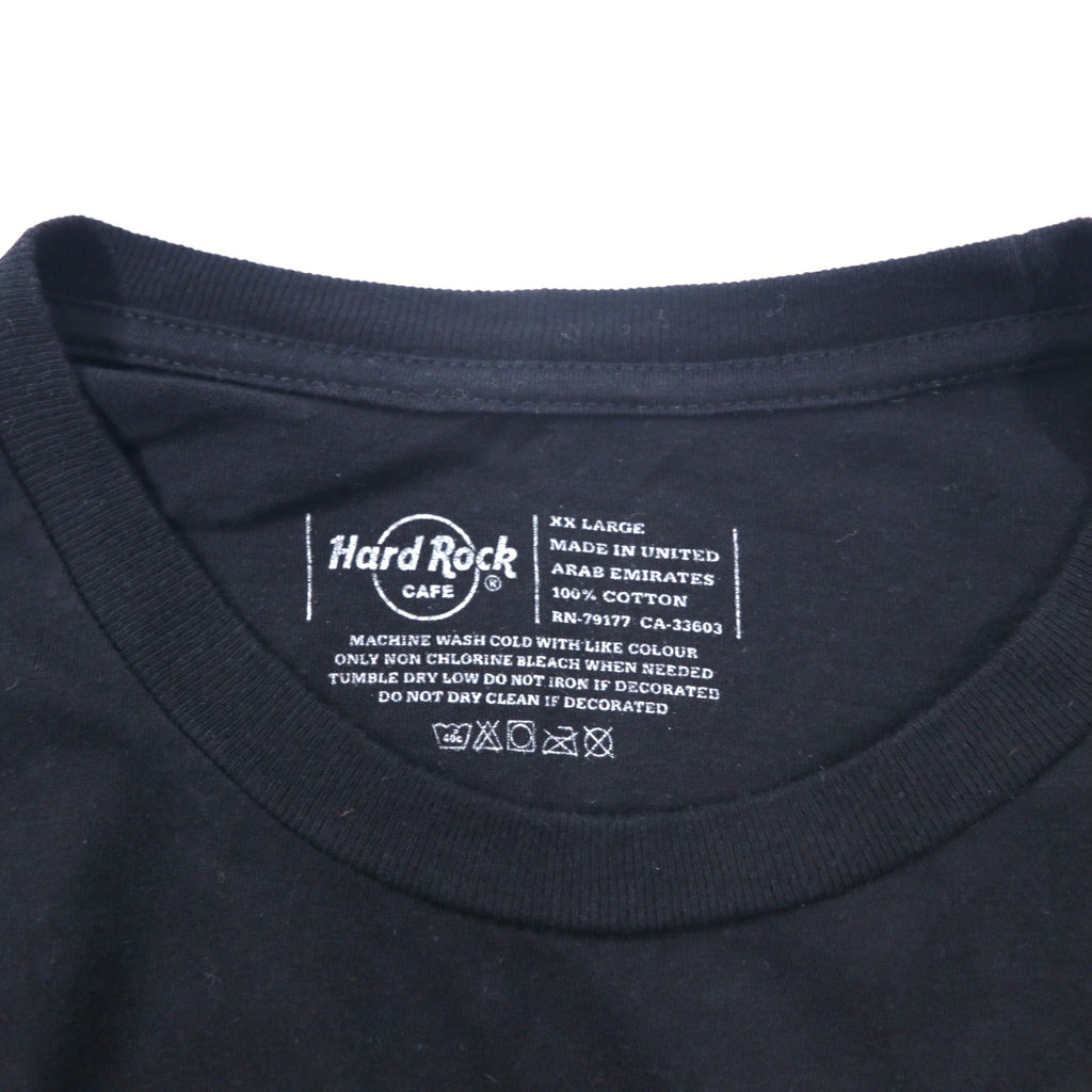 Hard Rock CAFE ロゴプリント Tシャツ XXL ブラック コットン BAKU ビッグサイズ