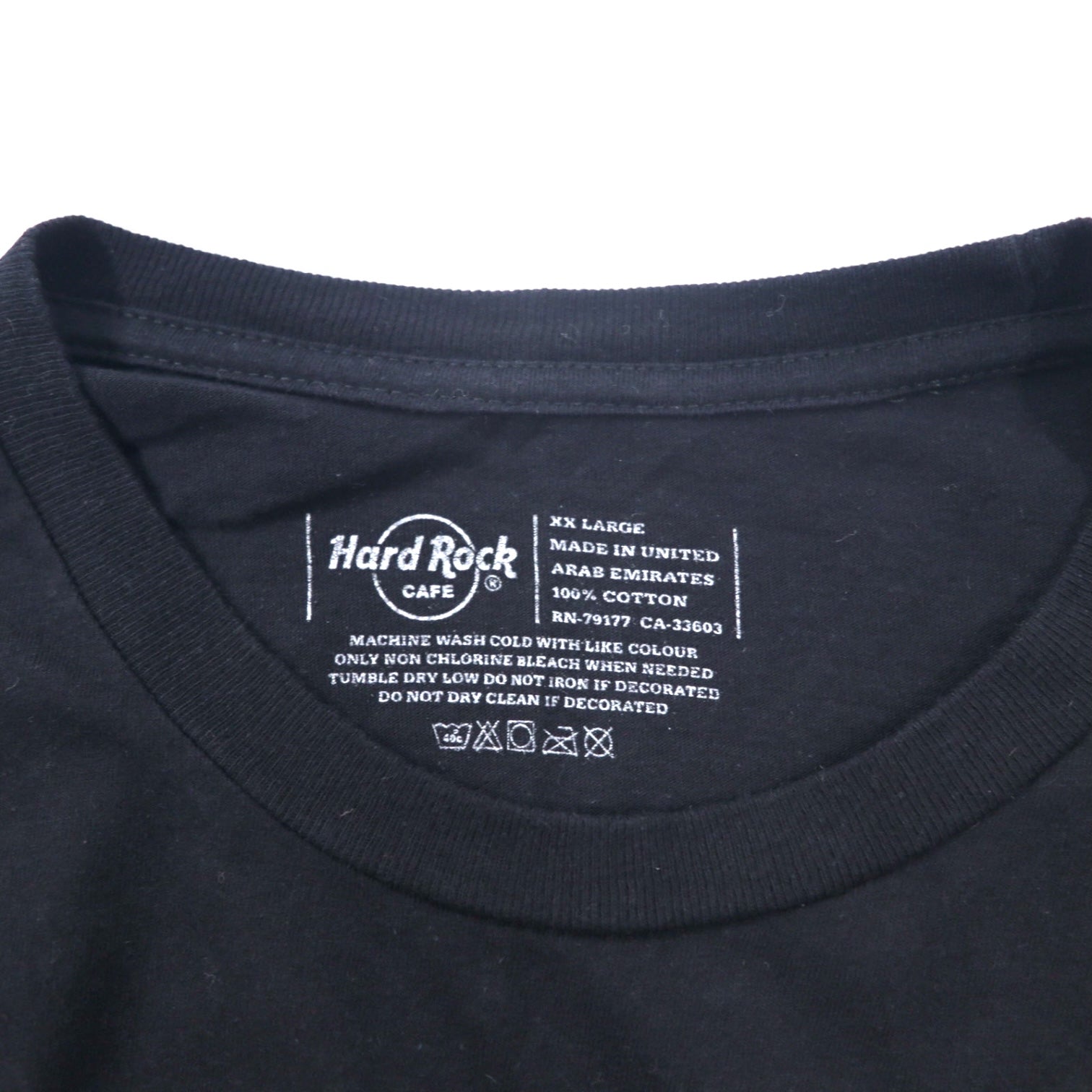 Hard Rock CAFE ロゴプリント Tシャツ XXL ブラック コットン BAKU ビッグサイズ