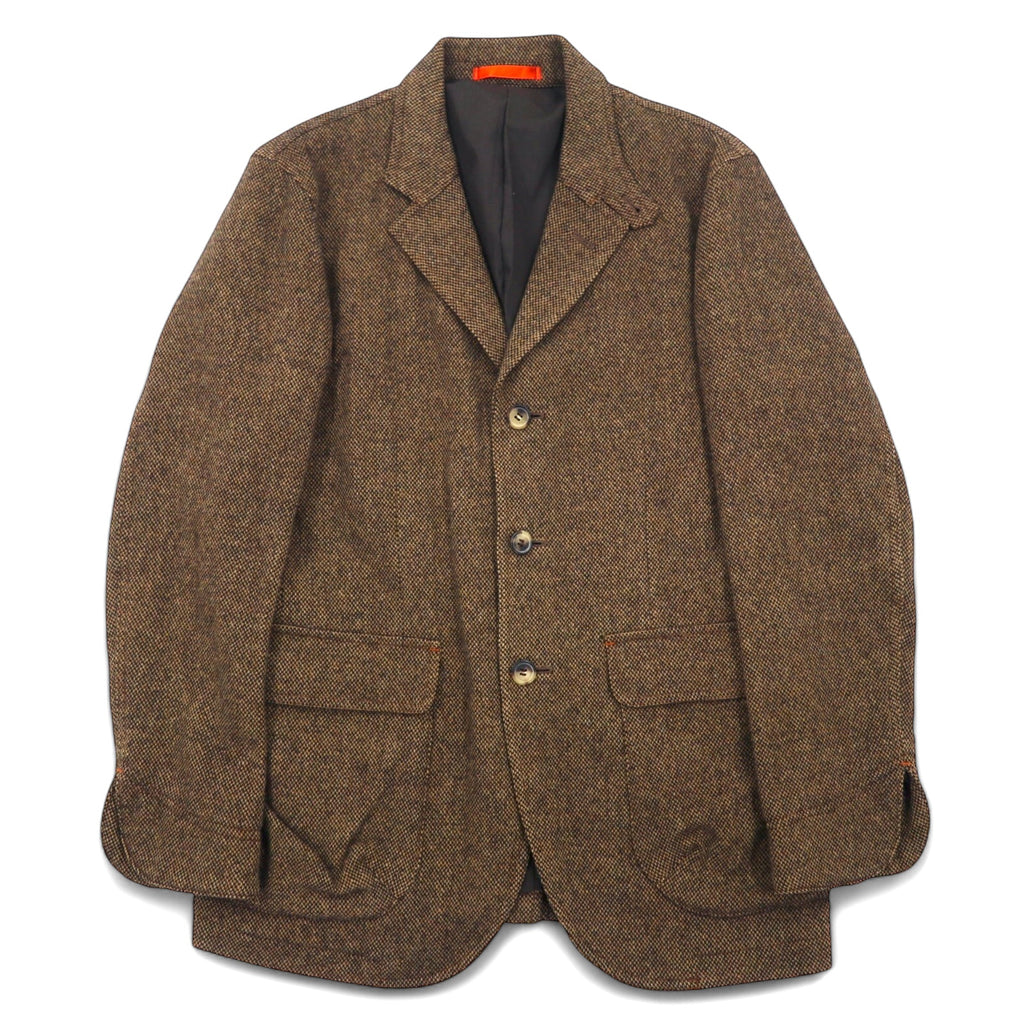 日本然リトテ-古着オンライン-Paul Smith ツイード 3B テーラードジャケット M ブラウン ウール 日本製-Paul Smith Tweed 3B Tailored Jacket M Brown Wool Japan Made
