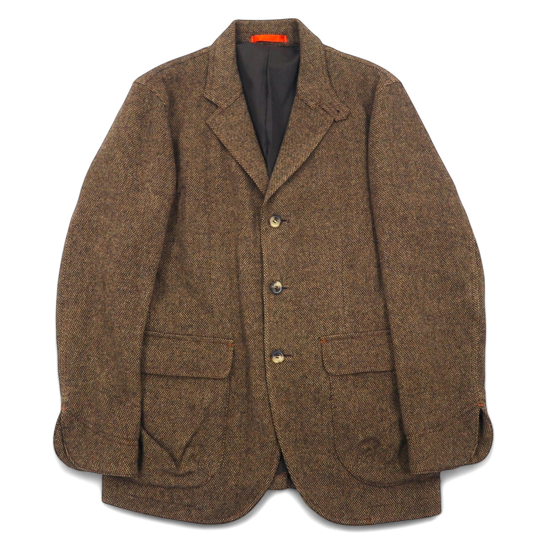 日本然リトテ-古着オンライン-Paul Smith ツイード 3B テーラードジャケット M ブラウン ウール 日本製-Paul Smith Tweed 3B Tailored Jacket M Brown Wool Japan Made