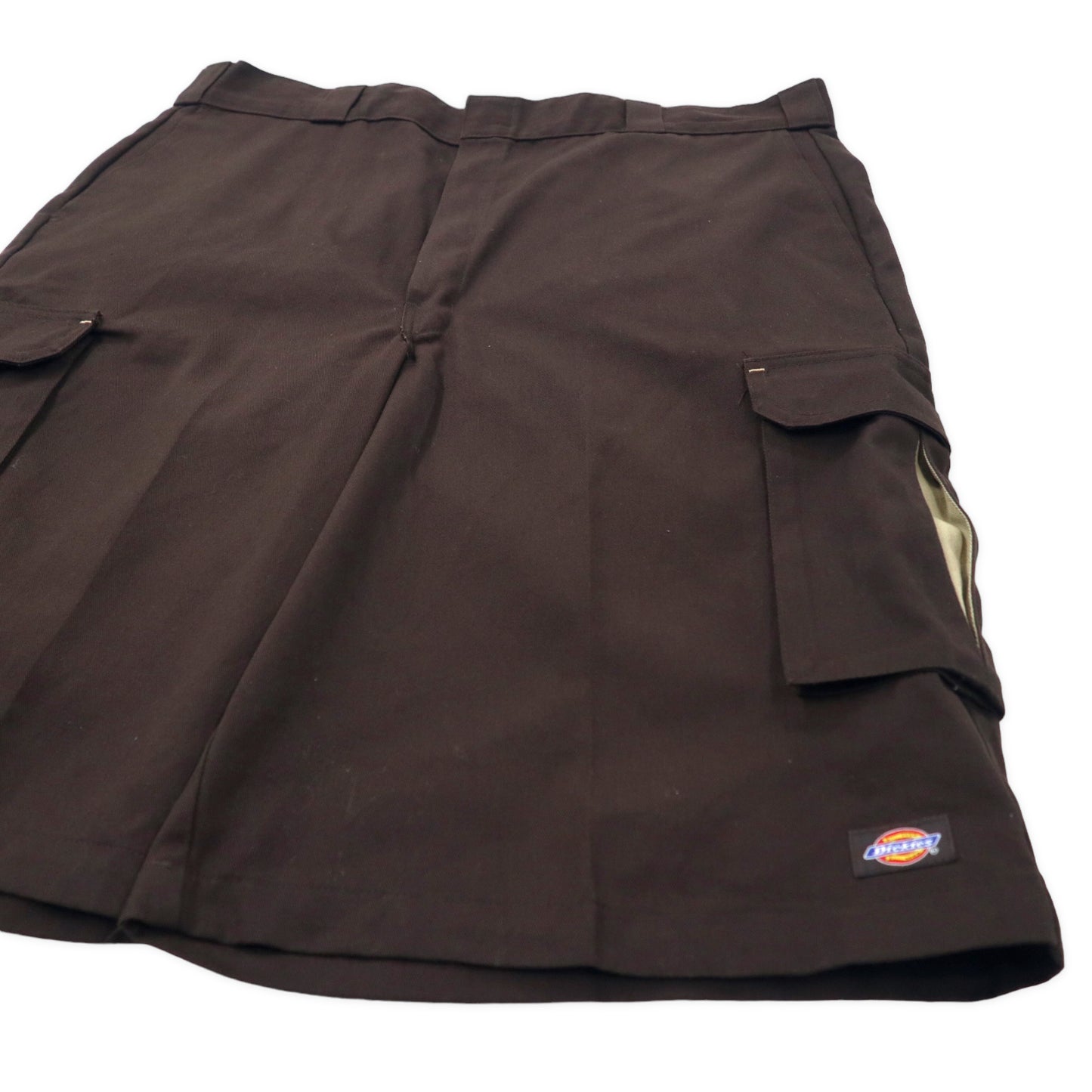 Dickies ショート ワークパンツ ハーフパンツ 40 ブラウン ポリエステル コットン