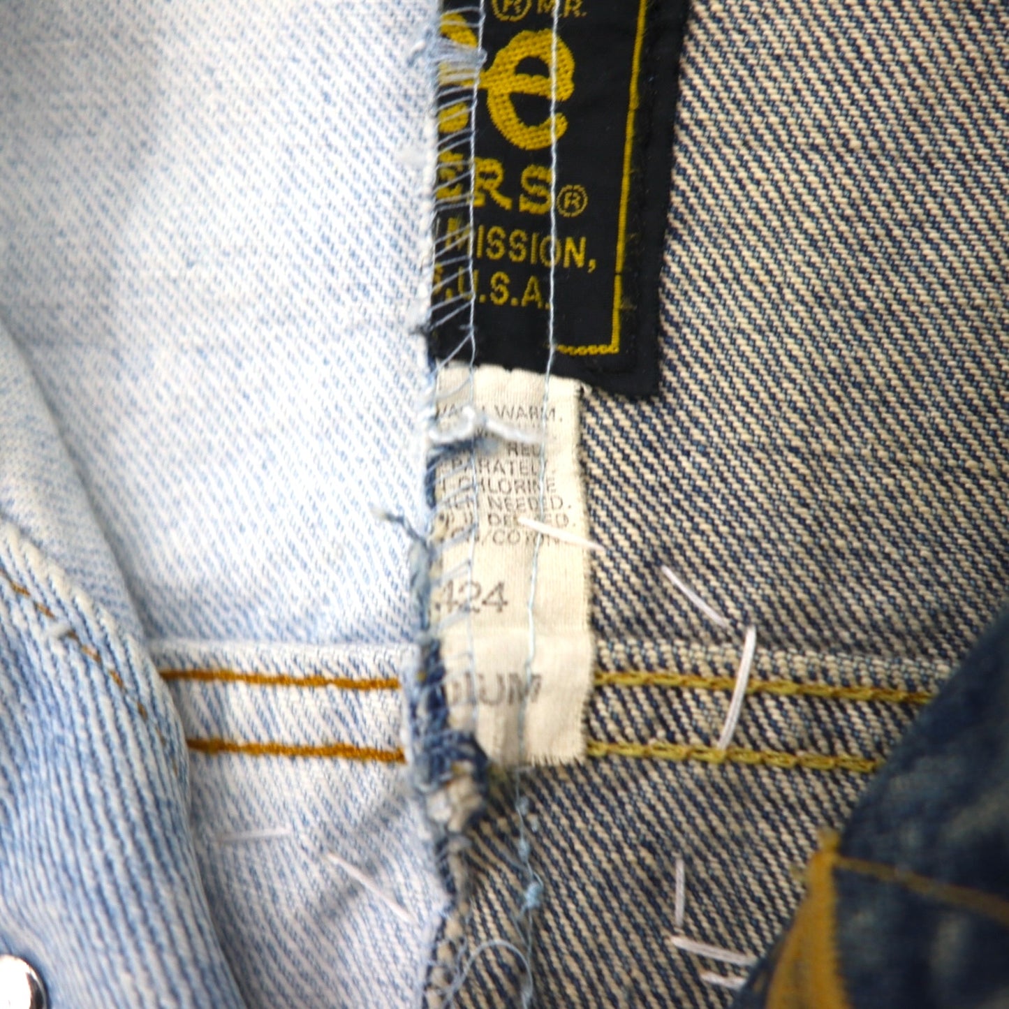 YARN x 90s Lee Riders Remake/Reconstruction Knit Cross Denim Jacket, Size M, Handmade