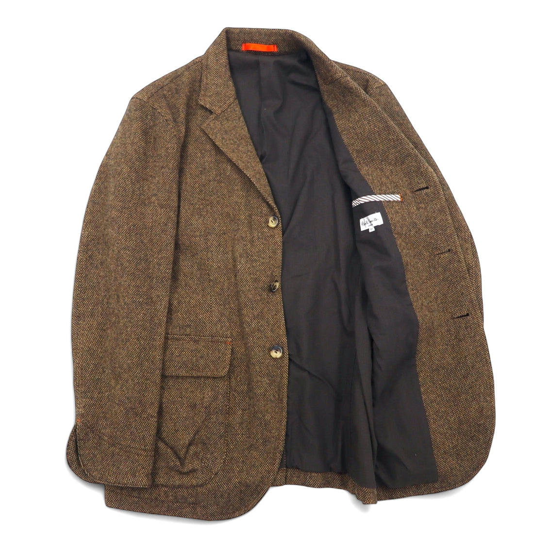 Paul Smith Tweed 3B Tailored Jacket, Medium, Brown, Wool, Made in Japan