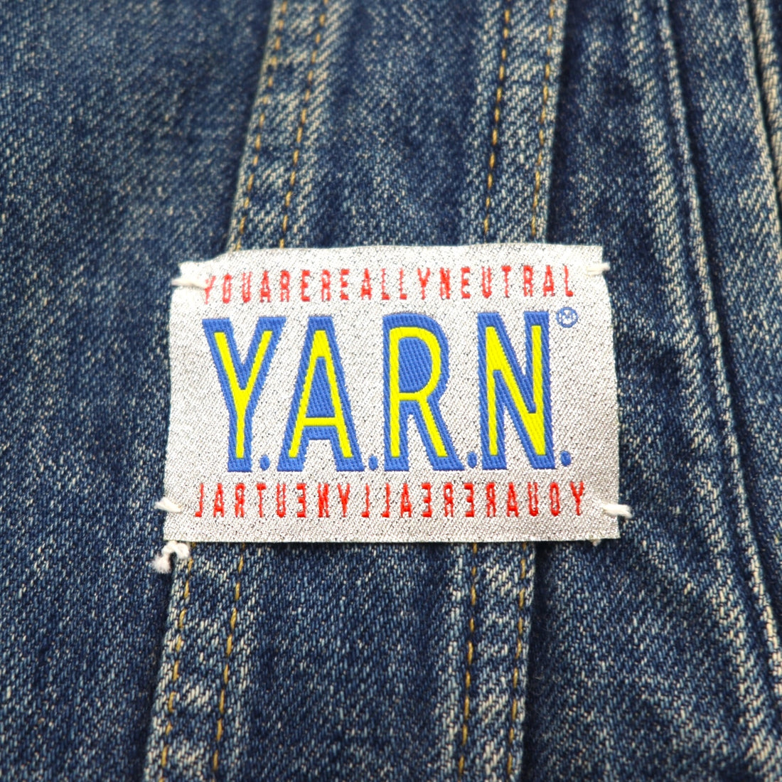 Y.A.R.N. × 90s Lee Riders リメイク 再構築 ニット クロス デニムジャケット Knit Cross Denim Jacket Gジャン M ハンドメイド