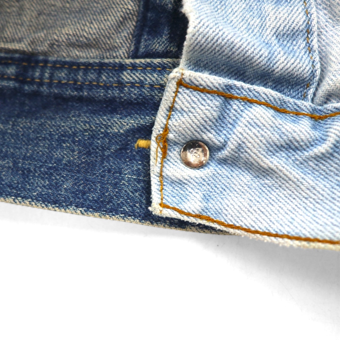 YARN x 90s Lee Riders Remake/Reconstruction Knit Cross Denim Jacket, Size M, Handmade