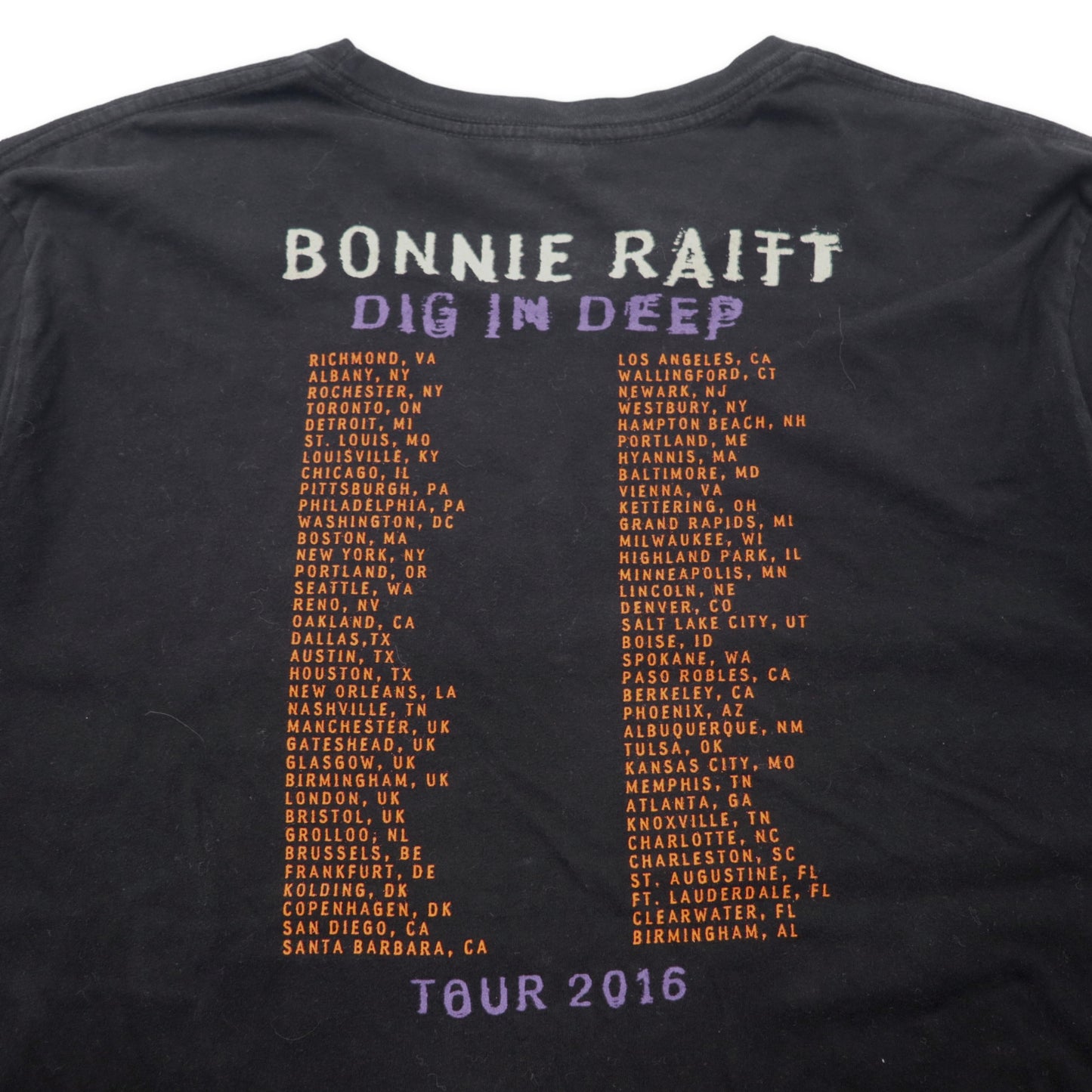 USA製 BONNIE RAITT バンドTシャツ 2XL ブラック コットン CANVAS ビッグサイズ