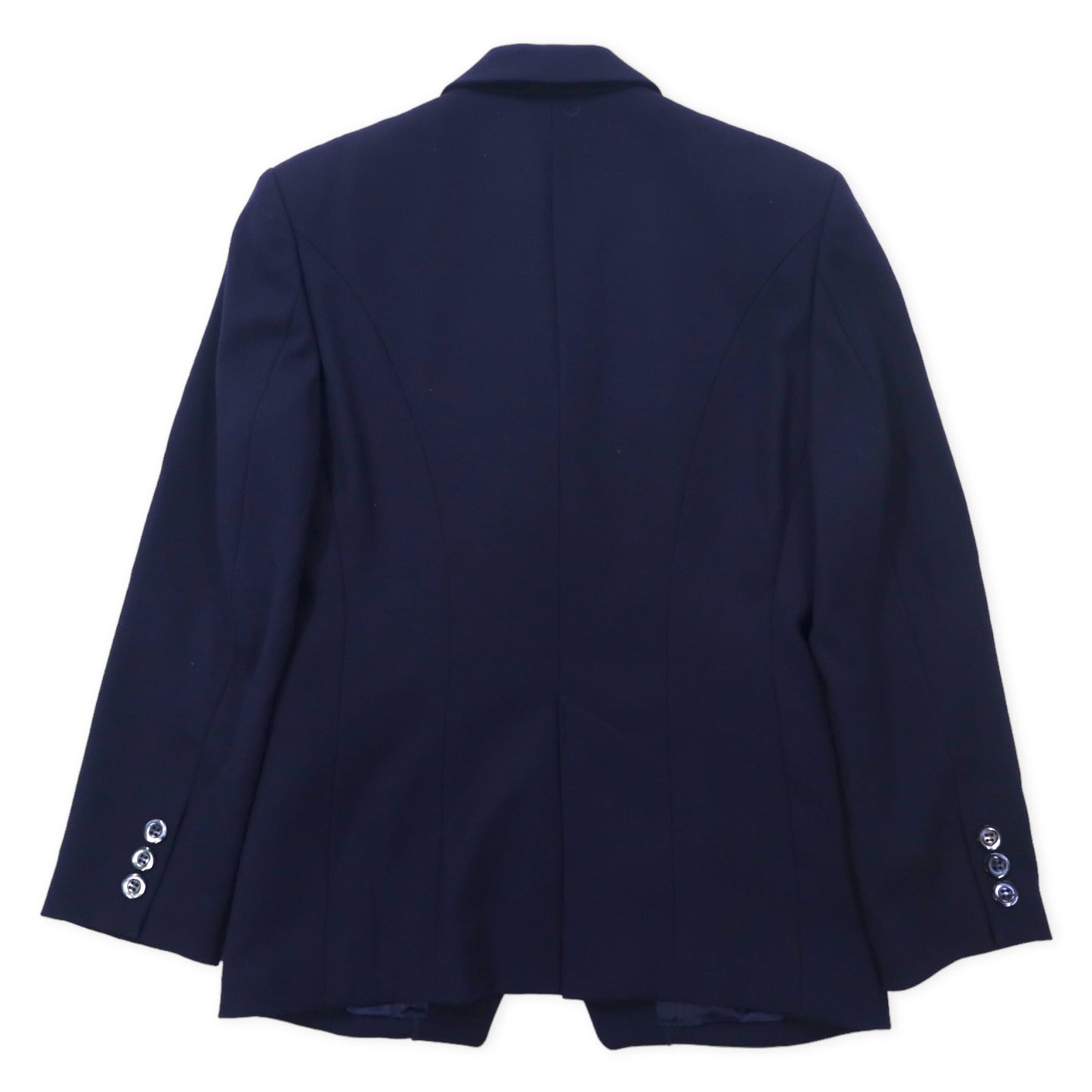 KENZO 80s Vintage Double Tailored Jacket M Navy Wool Gabazine 