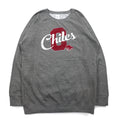 Chiles Big Size College Print Sweatshirt XL Grey Cotton Fleece Football