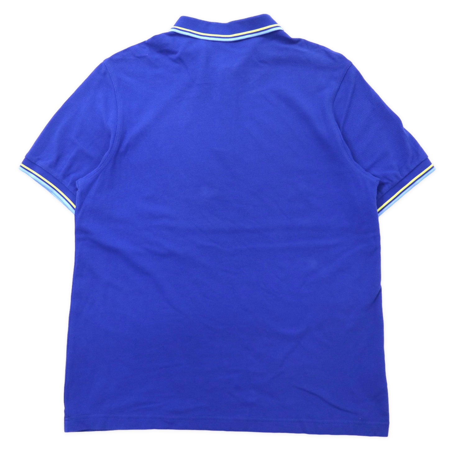 FRED PERRY ポロシャツ XL ブルー コットン SLIM FIT ワンポイントロゴ刺繍 M3600
