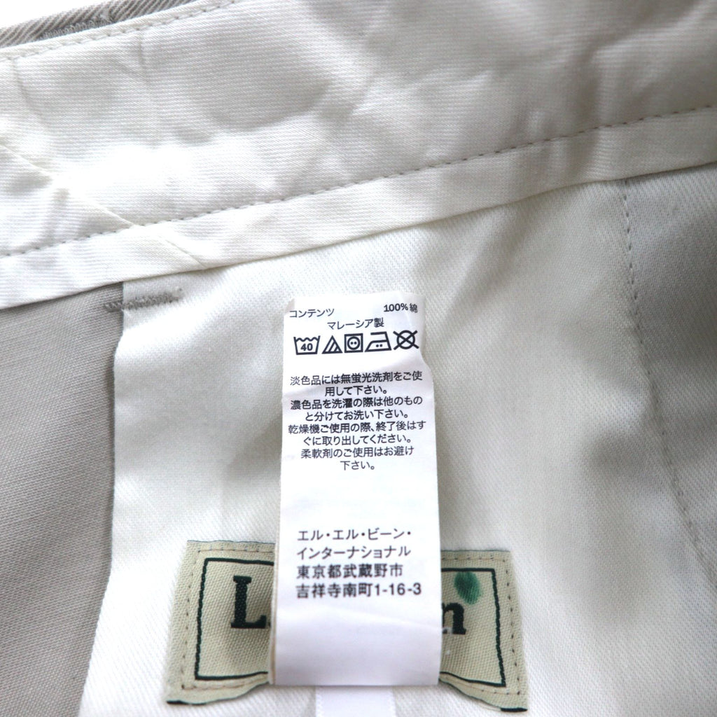 L.L.Bean チノ ショートパンツ L ベージュ CLASSIC FIT ハーフ 267793