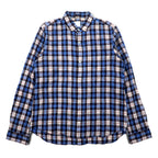 THE NORTH FACE ボタンダウンシャツ XL ブルー チェック コットン NR11248H