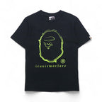 A Bathing Ape ロゴプリント Tシャツ XS ブラック コットン 両面プリント 日本製