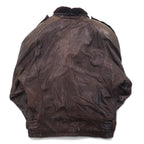marc buchanan pelle pelle shawl collar leather jacket L brown leather boa collar epaulettes