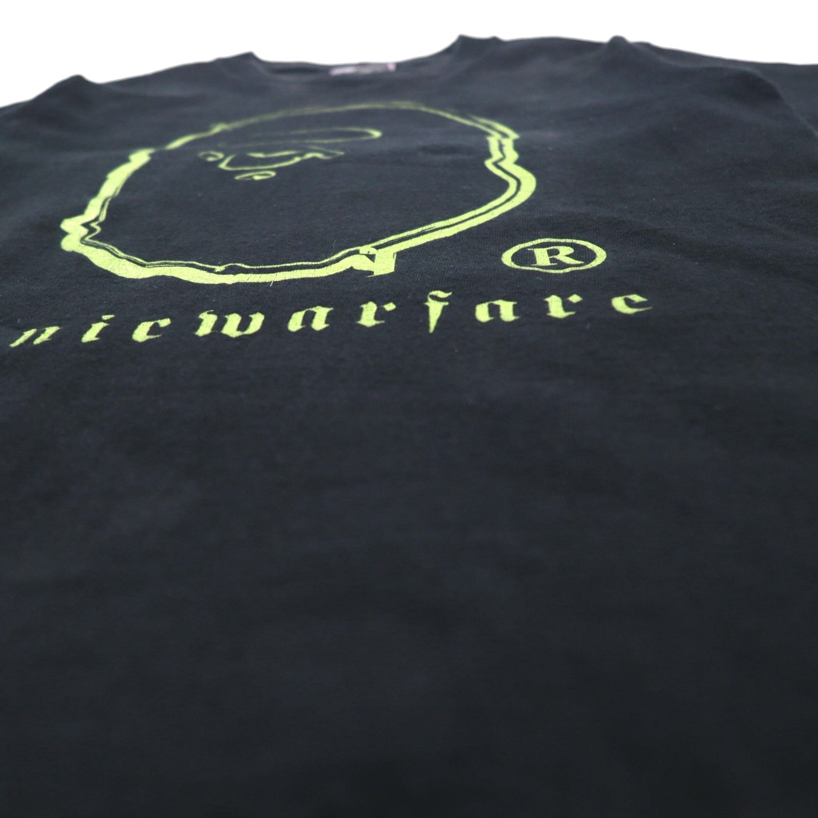 A Bathing Ape ロゴプリント Tシャツ XS ブラック コットン 両面プリント 日本製