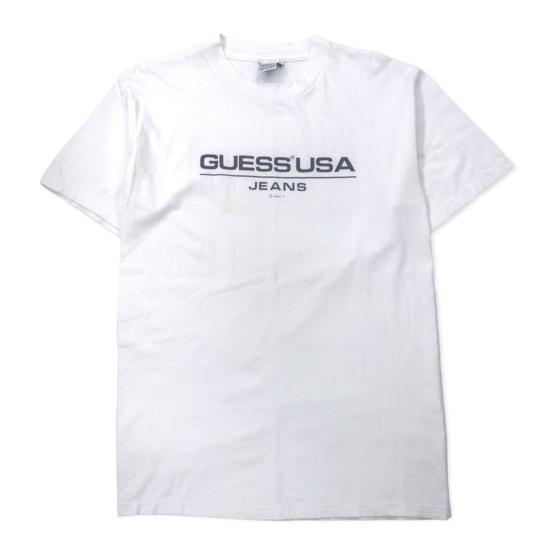 日本然リトテ-古着オンライン-GUESS U.S.A. 90年代 ロゴプリント Tシャツ M ホワイト コットン メキシコ製-GUESS U.S.A. 90's Logo Print T-Shirt M White Cotton Mexico Made