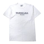 日本然リトテ-古着オンライン-GUESS U.S.A. 90年代 ロゴプリント Tシャツ M ホワイト コットン メキシコ製-GUESS U.S.A. 90's Logo Print T-Shirt M White Cotton Mexico Made