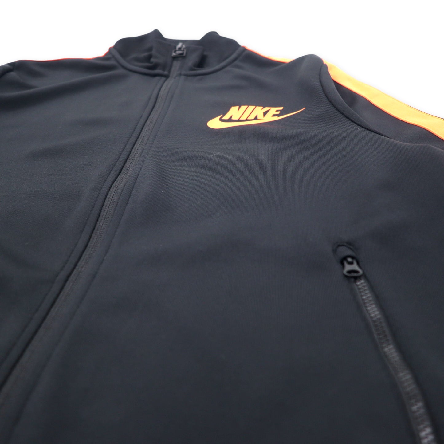 NIKE TRACK JACKET Jersey M Black Polyester Swash Logo Sideline