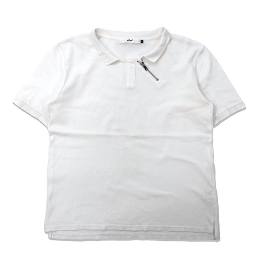 .efilevol ジッパーポロシャツ 2 ホワイト コットン Zipper Polo Shirt efiDG - CS04u 日本製 - 日本然リトテ