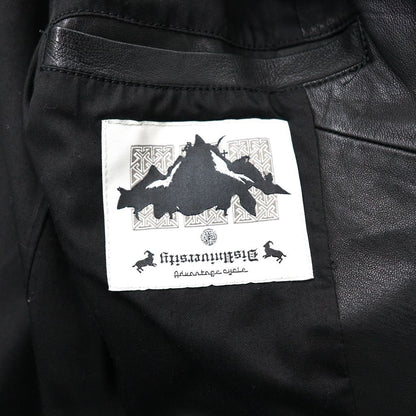 Advantage Cycle × DisUniversity ラムレザー ライダースジャケット S ブラック 羊革 SHIPS
