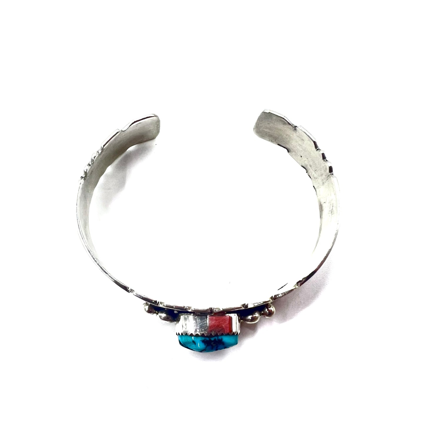 Vintage Navajo Indian Bracelet ナバホ族 インディアンジュエリー バングル G. Yazzie作 ターコイズ STERLING シルバー