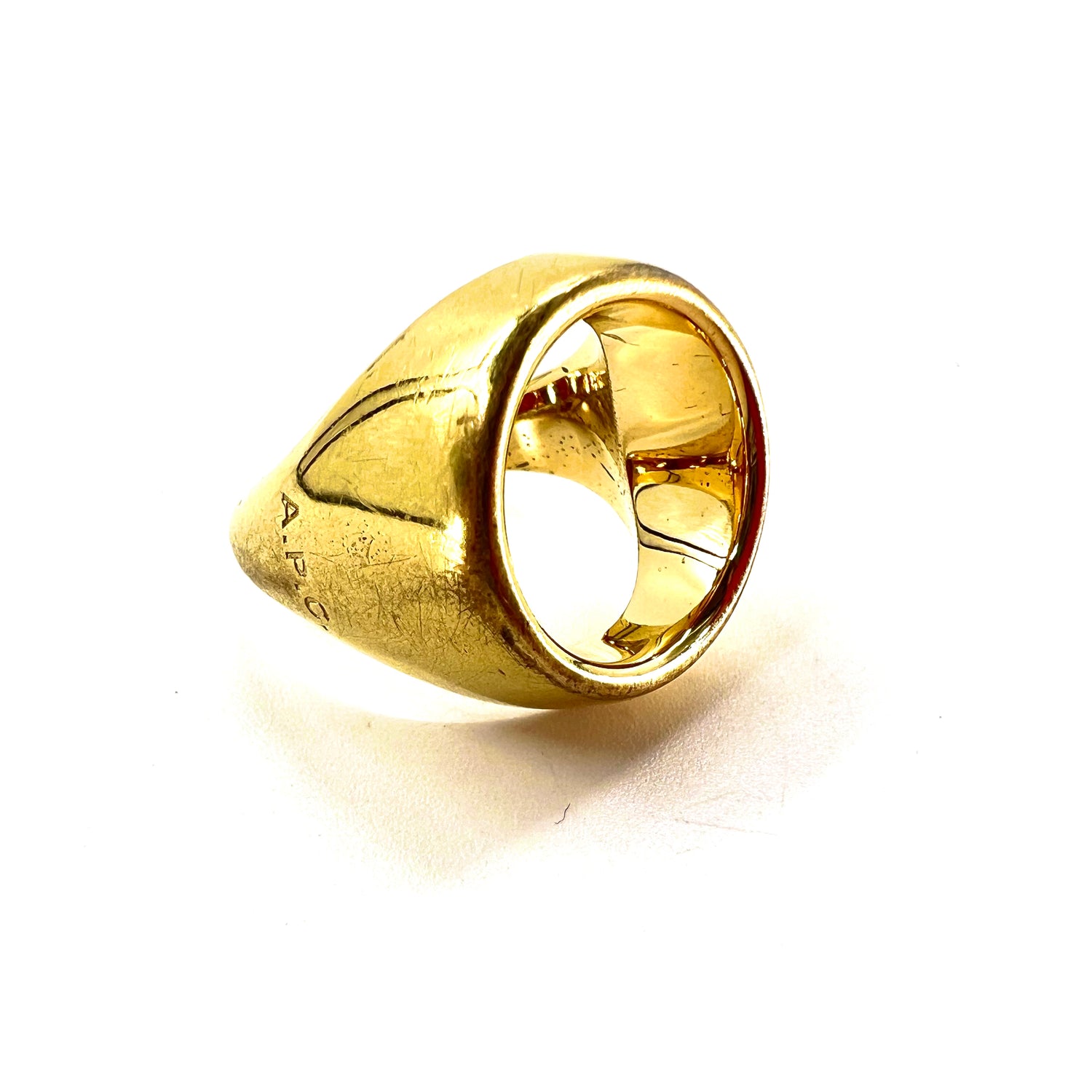 A.P.C. アーペーセー 真鍮チャームリング ゴールド - リング(指輪)