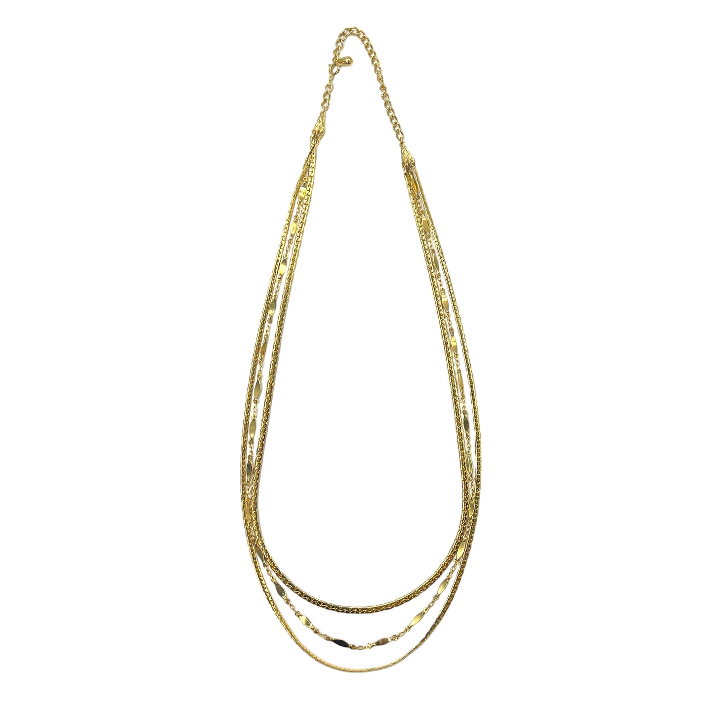 Vintage Gold Chain Necklaces 3連 ゴールドチェーンネックレス 68cm