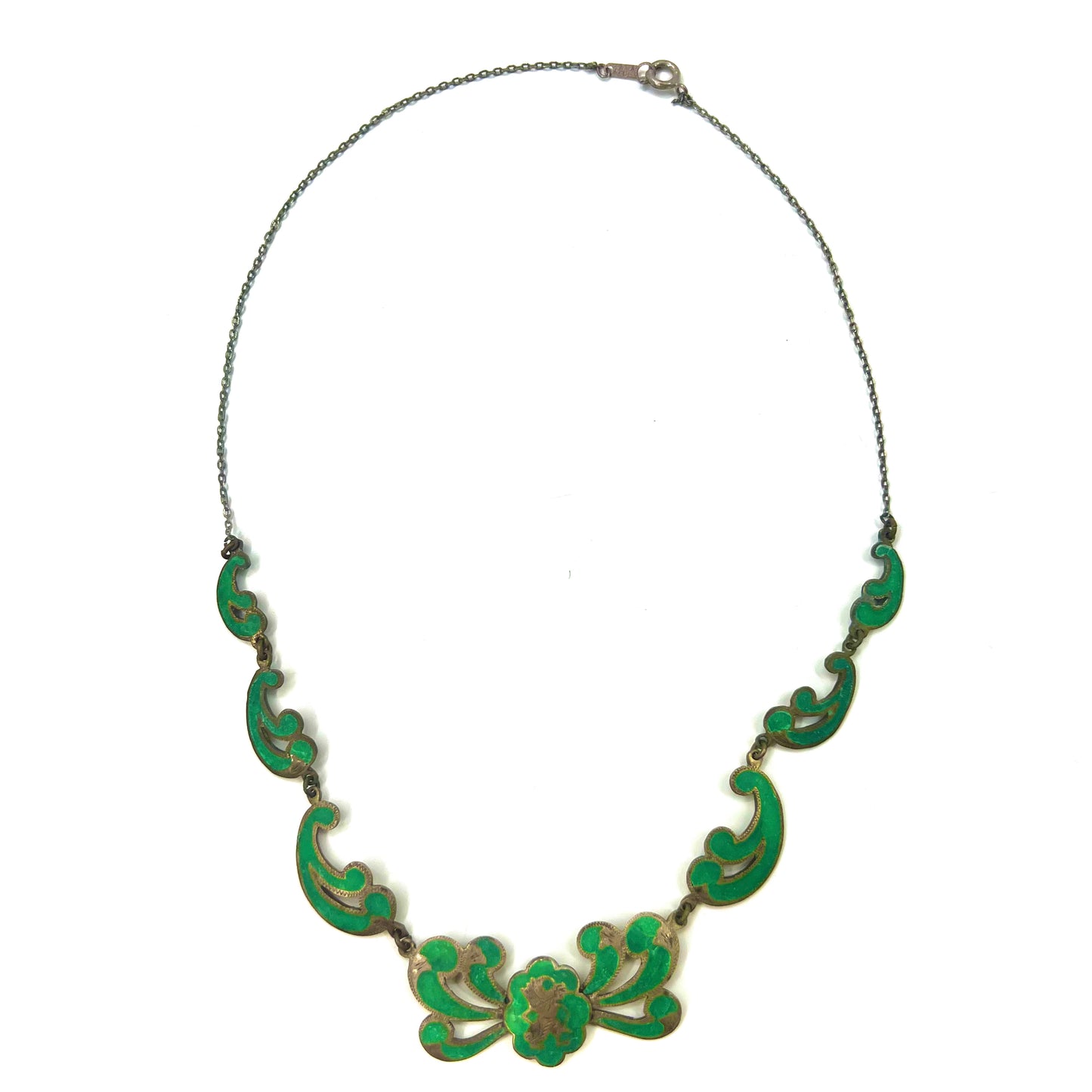 Vintage Turquoise Necklace ヴィンテージ インディアンジュエリー ターコイズ ネックレス グリーン SILVER