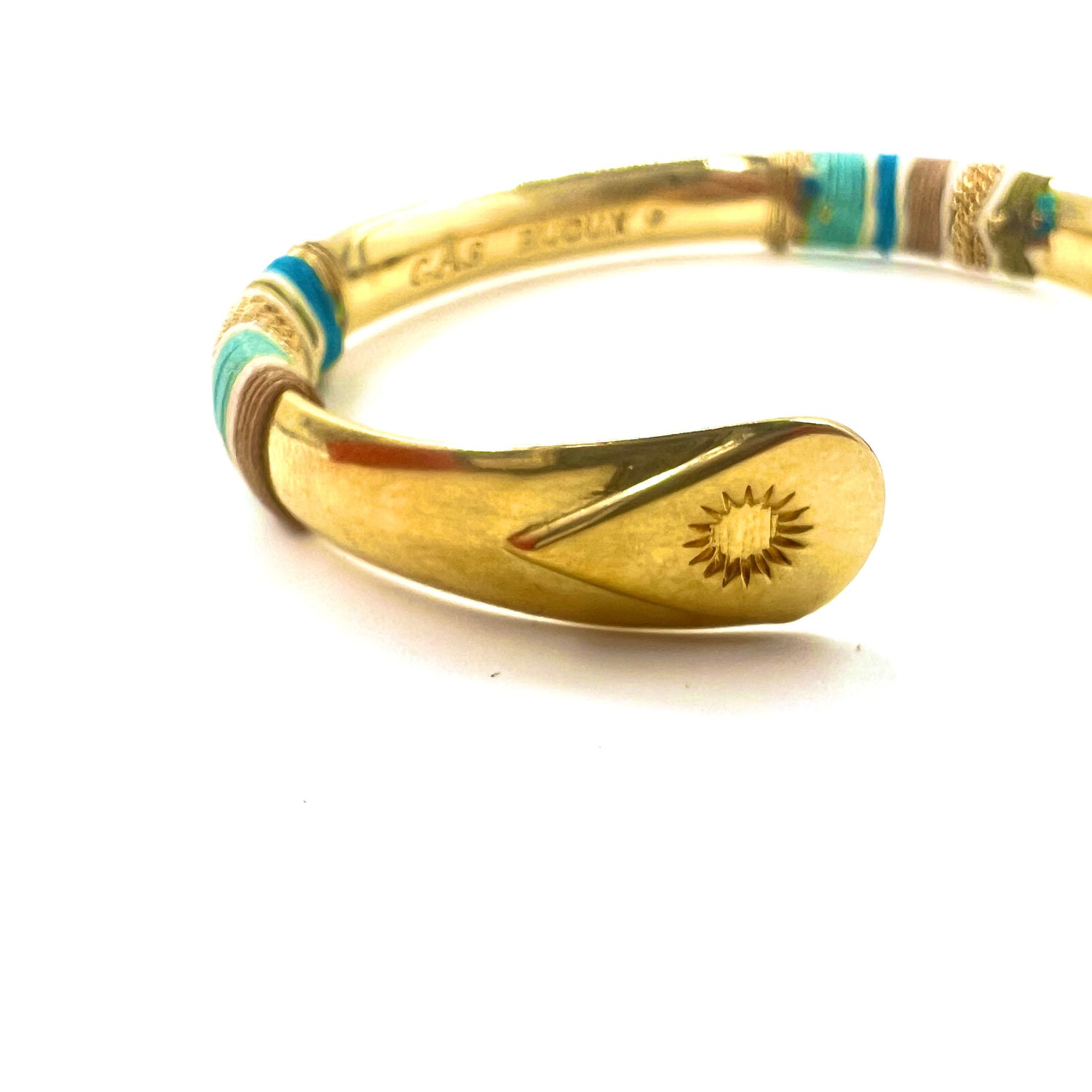 GAS BIJOUX Bracet Bangle Gold Brass Multicolor Massai Masai – 日本