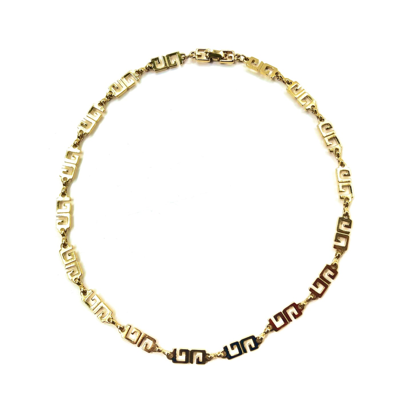 GIVENCHY 2way Necklace Choker Bracelet Gold Vintage Vintage G Logo